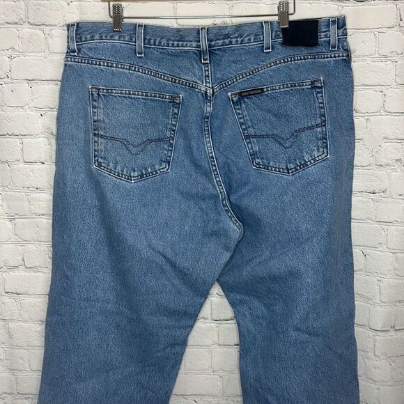 Harley Davidson Mens Straight Leg Jeans size 42x30 100% Cotton - Picture 7 of 8